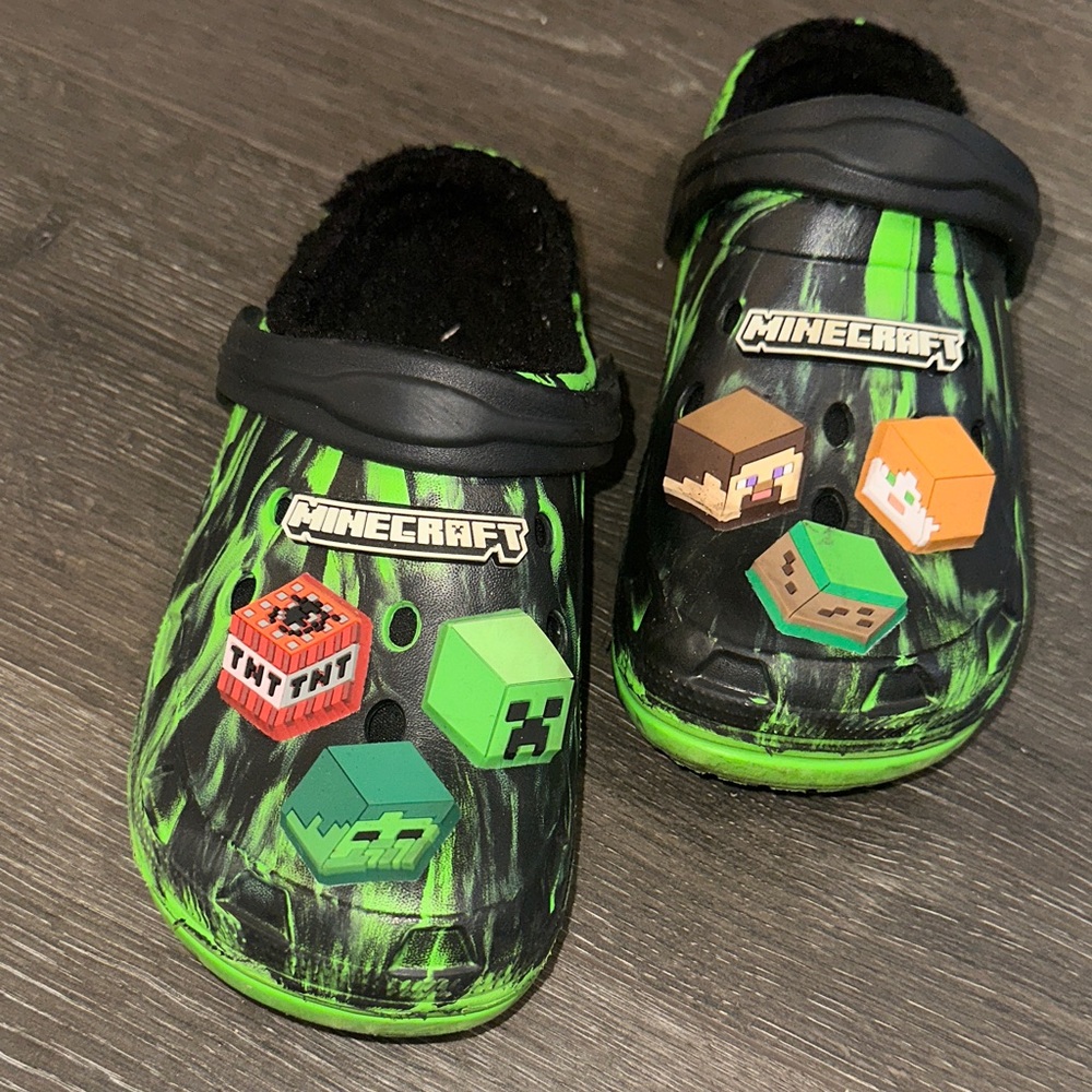 Next Kids Minecraft Green and Black Shoes